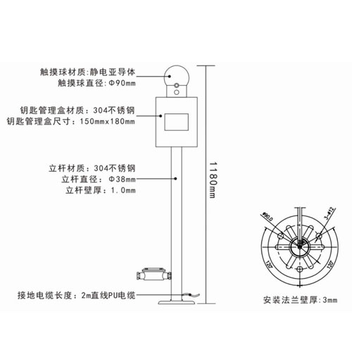 PSA型人体静电/钥匙管理器(图1)